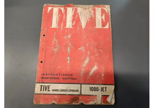 Tive 1000-Jet lannoitteen levittimen / Ohjekirja