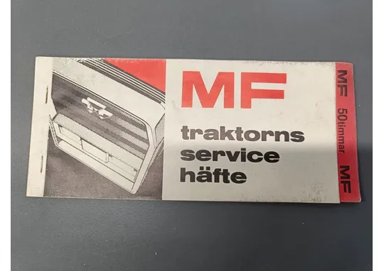 MF traktorin huoltovihko / (ruotsinkielinen)