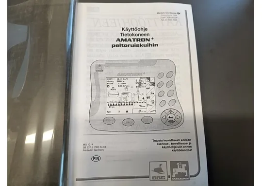 Amatron peltoruiskun tietokoneen / Käyttöohjekirja