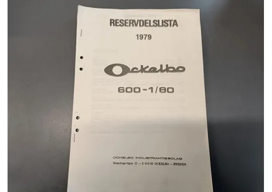 Ockelbo 1979 600-1/80 / Moottorikelkan varaosaluettelo