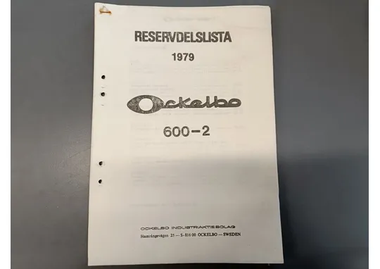 Ockelbo 1979, 600-2 / Moottorikelkan varaosaluettelo