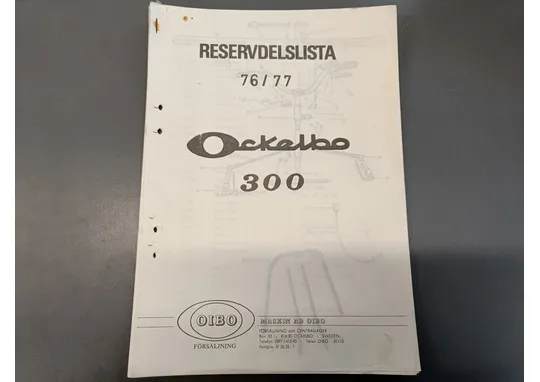 Ockelbo 1976 ja 1977, 300 / Moottorikelkan varaosaluettelo