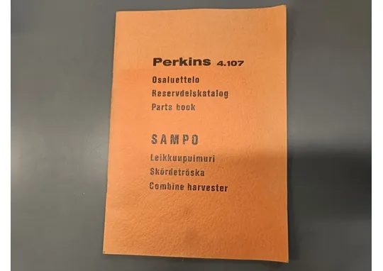 Perkins 4.107 osaluettelo / Sampo leikkuupuimurin moottori