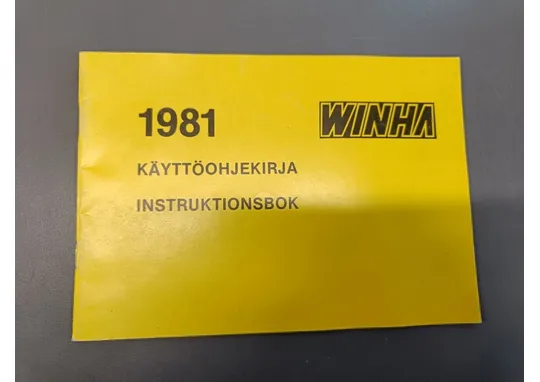 Winha 1981 / Moottorikelkka käyttöohjekirja