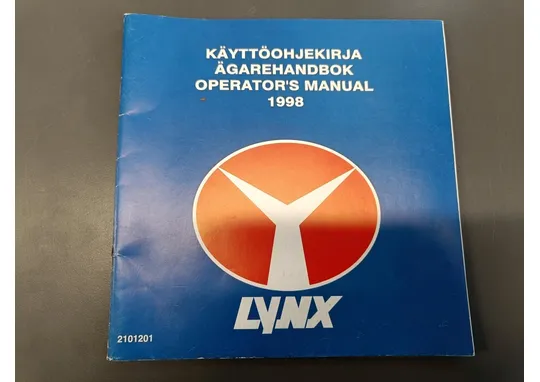 Lynx 1998 / Moottorikelkka käyttöohjekirja