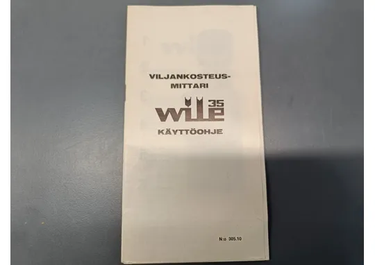 Wille 35 viljankosteusmittari / Käyttöohjekirja