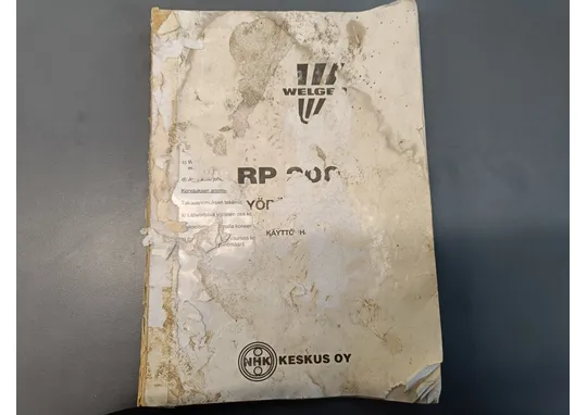Welger RP200 pyöröpaalain / Ohjekirja