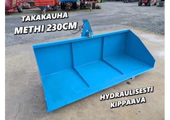 Methi takakauha 230cm - kippaava / Hydraulinen - Verkkoterä takana