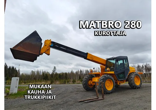 Matbro 280 kurottaja / Mukana kauha ja trukkipiikit - VIDEO