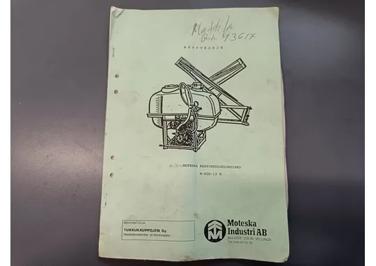 Moteska kasvinsuojeluruisku M-600-12 M / Käyttöohje