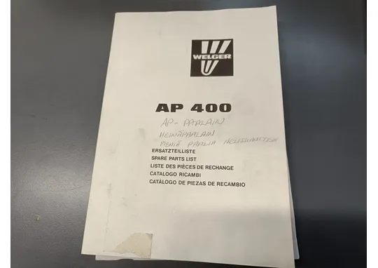 Welger AP 400 / Varaosakirja