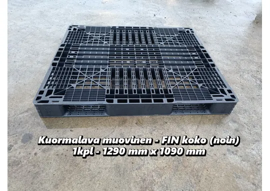 Kuormalava muovinen - FIN koko / 1kpl - 1290 mm x 1090 mm