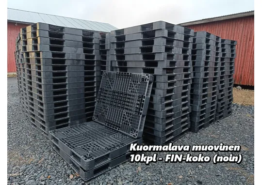 Kuormalava muovinen - FIN koko / 10kpl erä - 1290 mm x 1090 mm