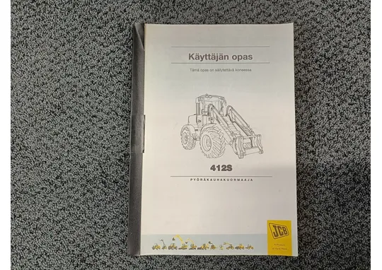 JCB 412S käyttäjän opas / pyöräkuormaajan ohjekirja