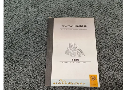 JCB 412S käyttäjän opas / pyöräkuormaajan ohjekirja - ENG