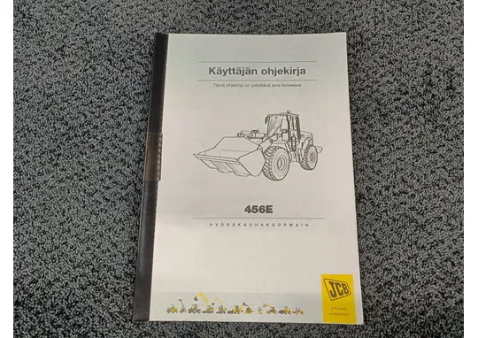 JCB 456E käyttäjän opas / pyöräkuormaajan ohjekirja