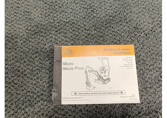 JCB micro, micro plus / Ohjekirja