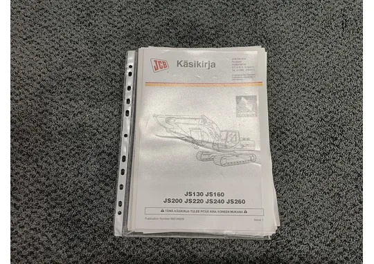 JCB JS130, JS160, JS200, JS220, JS240, JS260 / Ohjekirja/käsikirja
