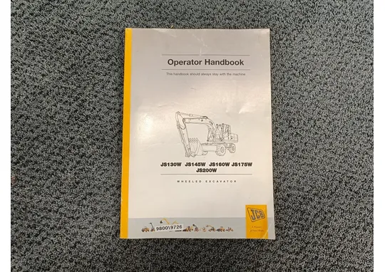 JCB JS130W, JS145W, JS160W, JS175W, JS200W / Käsikirja/ohjekirja