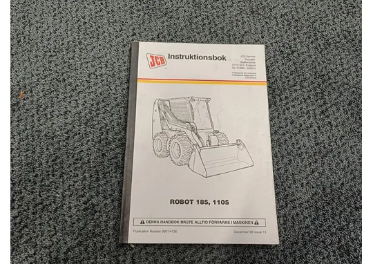 JCB ROBOT 185, 1105 / Ohjekirja