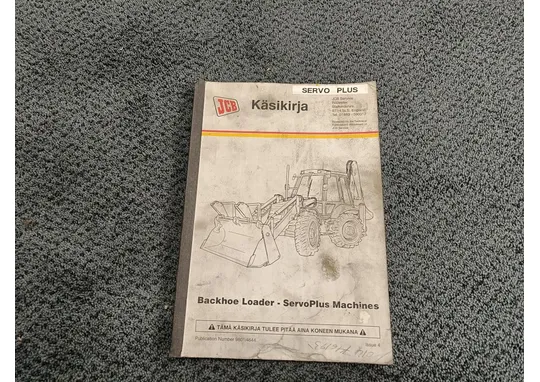 JCB Backhoe Loader-ServoPlus Machines /  Käsikirja / ohjekirja