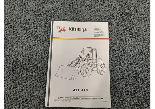 JCB 411, 416 / Käsikirja/ohjekirja