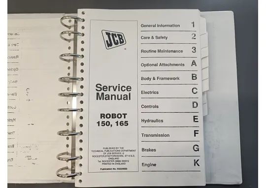 JCB Robot 150, 165 / Kuormaaja korjaamokäsikirja