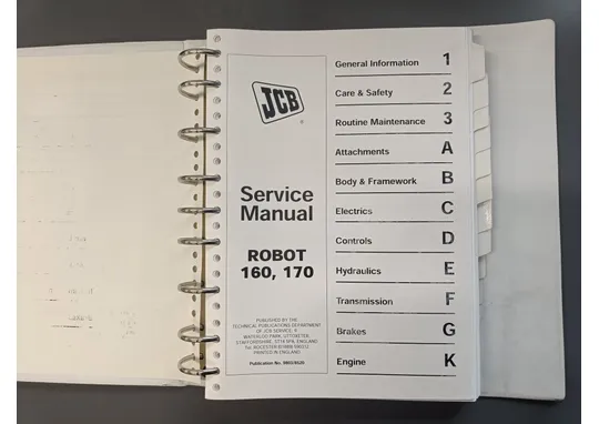 JCB Robot 160, 170 / Kuormaaja korjaamokäsikirja