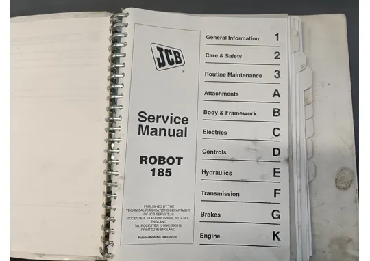 JCB Robot 185 / Kuormaaja korjaamokäsikirja