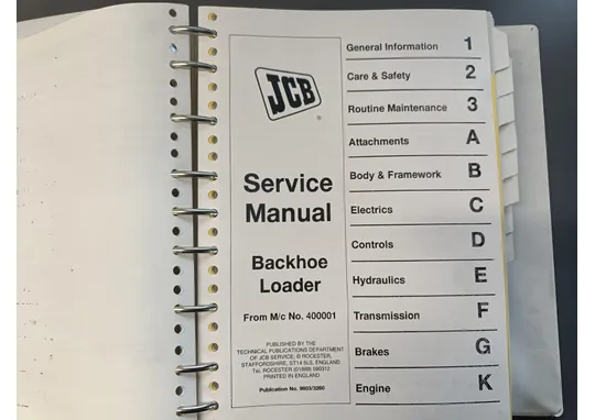 JCB / Yleismalli kaivurikuormaaja korjaamokäsikirja