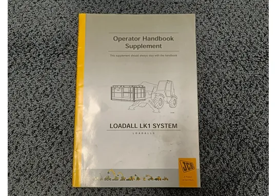 JCB Operator Manual Supplemet / Loadall LK1 System, englanninkielinen