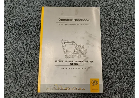 Operator Handbook JS130W, JS145W, JS160W / JS175W ja JS200W ohjekirja, englanninkielinen