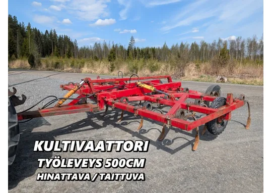 Kultivaattori hinattava ja taittuva / Työleveys 500 cm, katso video!