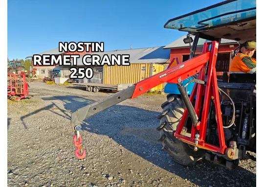 Remet Crane 250 hydraulinen nostin / Pieneen traktoriin, katso video!
