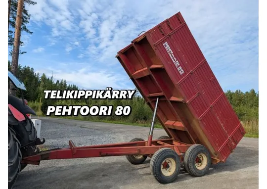 Pehtoori 80 telikippikärry / Kantavuus 8000 kg / Tilavuus 90HL / Video!