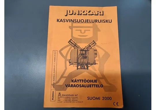 Junkkari kasvinsuojeluruisku / Käyttöohje ja varaosaluettelo