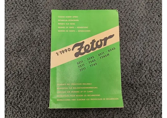 Zetor 5211 5245 6211 6245 7211 7245 7245H / 7711 7745 Korjausten ohjeaikakirja / Eng
