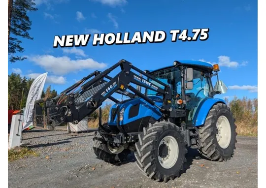 New Holland T4.75S / Isme 140 etukuormaajalla, katso video!