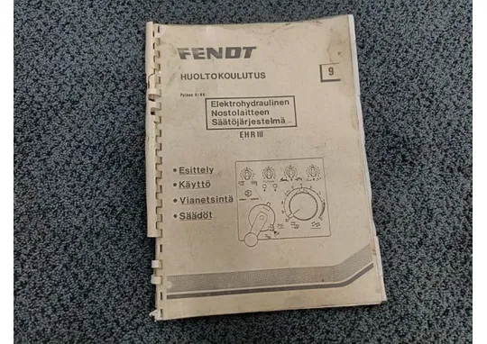 Fendt elektrohydraulinen nostolaitteen / Säätöjärjestelmä / Huoltokoulutus