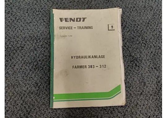 Fendt hydrauliikkajärjestelmä Farmer 303-312 / Huoltokoulutus kirja / Saksankielinen