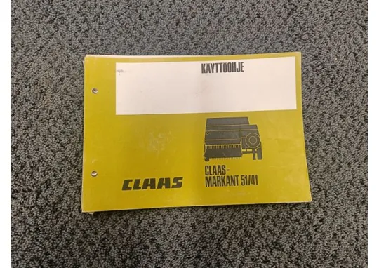 Claas Markant 51/41 paalaimen / Käyttöohje