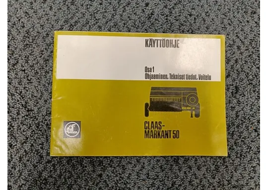 Claas Markant 50 paalaimen / Käyttöohje / Osa 1