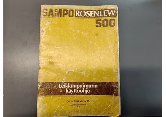 Sampo Rosenlew 500 / Leikkuupuimurin käyttöohjekirja