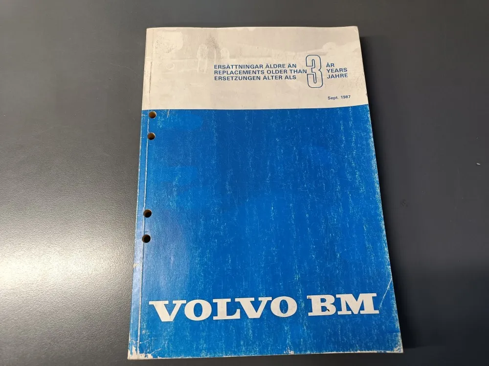 Volvo BM varaosanumeroiden kääntötaulukko / 1987 painos