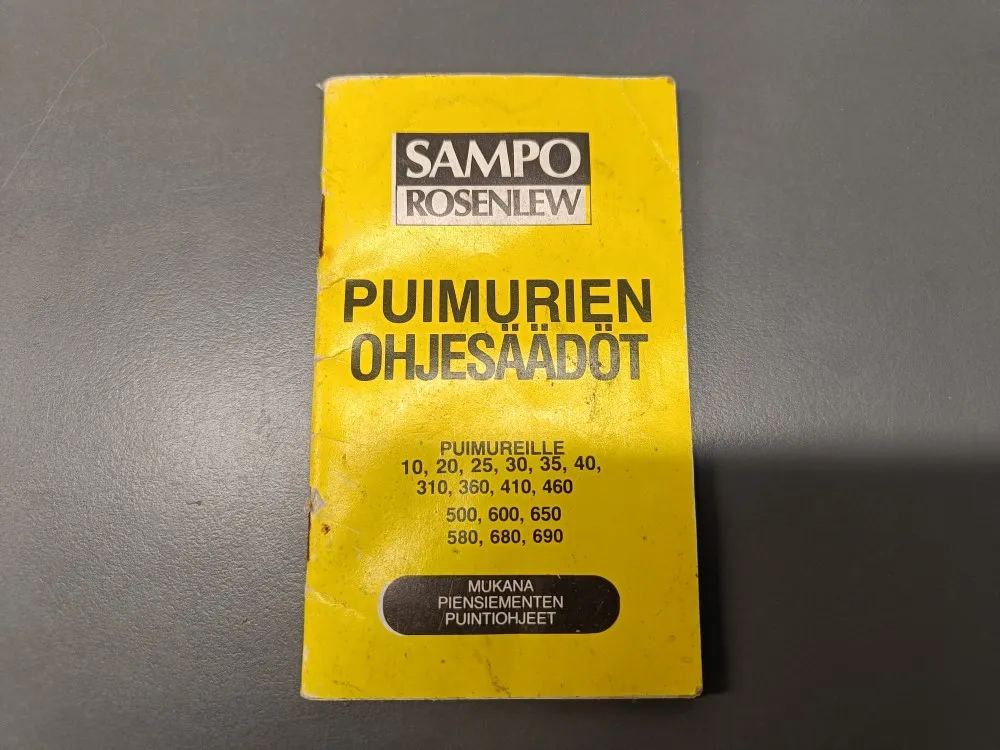 Sampo Rosenlew puimurien ohjesäädöt /