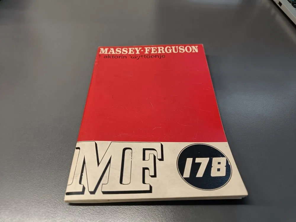 Massey Ferguson 178 / Traktorin käyttöohjekirja - Valajärven Konevälitys Oy