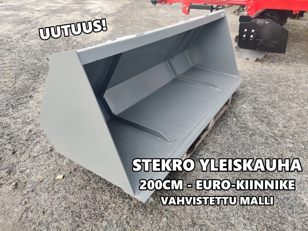 Stekro etukuormaajan kauha 200cm / EURO-kiinnike