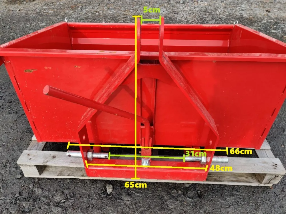 Taret 125cm kuljetuslaatikko / Kippaava takakauha pikkutraktoriin