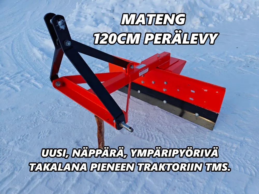 Mateng 120cm perälevy / Pikkutraktoriin takalana