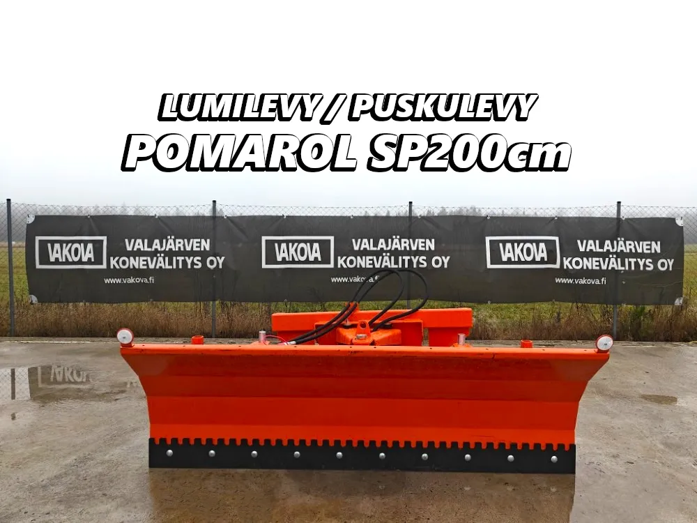 Pomarol SP200 lumilevy / Hydraulinen, EURO kiinnike, hardox terä